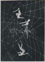 cca 1963 Pécsi balett Pókháló című darabjának egy pillanata, 16x23 cm
