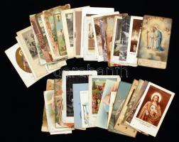 cca 1900-1940 Kb. 40 db különféle szentkép, példányonként változó állapotban