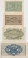 Német 3. Birodalom / Német megszállt területek 1940-1945. 50pf + 1M + 2M + 5M T:III, restaurált
Ger...