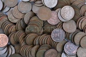 Vegyes 2 fillér tétel 1760g súlyban a pengő időszakból T:vegyes