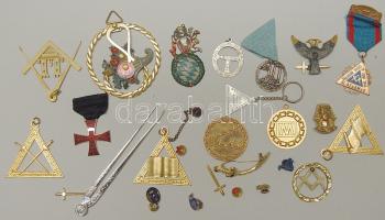 27db klf szabadkőműves plakett, érem, kitűző,jelvény T:1