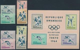 1964 Nyári olimpia sor Mi 77-88 + blokk 2