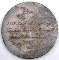 1957. "1919-1957 KISZ" ezüstözött Br plakett (80,5mm) T:2
