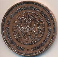 2000. "MÉE - Államalapítás ezredik évfordulója - Szent István" Br emlékérem (42,5mm) T:1 Adamo BP50