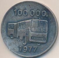 1977. "Ikarus Karosszéria és Járműgyár Budapest / 100.000" fém emlékérem (40mm) T:2-