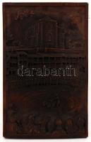 Bikaviadal, faragott festett falikép, apró hibákkal, 40×25 cm