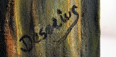 Deseius jelzéssel: Csók. Olaj, vászon, 50×38 cm