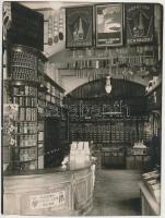 cca 1920 Szeged, Mihályi fűszer, csemege és veteménymag kereskedése, hátoldalt a boltos aláírásával. Nagy fotó. 13x17 cm