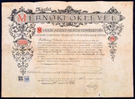 1921 Mérnöki oklevél, diploma