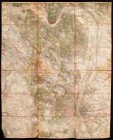 cca 1910 4 db vászon katonai térkép Fehérgyarmat, Szatmárnémeti, Hagyhódos... és környéke vászon katonai térkép 40x50 cm