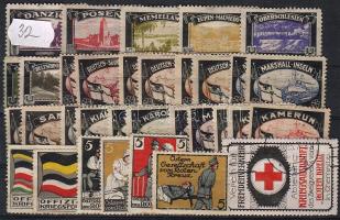 Elveszett német gyarmatok és területek, valamint háborús levélzárók 33db