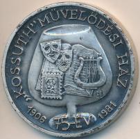 1981. "Kossuth Művelődési Ház 75 év 1906-1981 / Ü.M. Öblösüveggyár Salgótarján" fém emléké...
