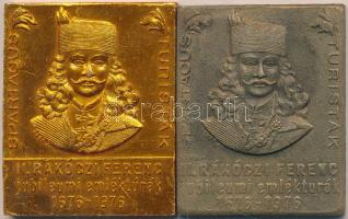 1976. "Spartacus turisták - II. Rákóczi Ferenc jubileumi emléktúrák" Br és Al plakett (49x40mm) T:2,2-