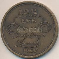 1991. "125 éve indult meg a lóvasút - BKV" Br emlékérem (38mm) T:1