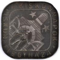 ~1980. "Kiskun napok / Kiskunfélegyháza" fém plakett eredeti tokban (77x77mm) T:2
