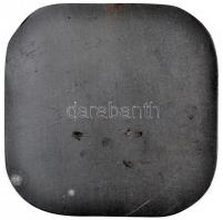 ~1980. "Kiskun napok / Kiskunfélegyháza" fém plakett eredeti tokban (77x77mm) T:2