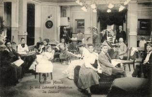 Loschwitz-Weisser Hirsch (Dresden); Dr. med. Lahmanns Sanatorium, Lesesaal / sanatorium interior, reading room (EK)