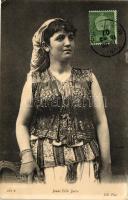 Jeune fille Juive / young jewish girl, Tunisia, Judaica (EK)