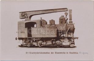 Anina III gőzmozdony, Resicai Vasgyár gyártmánya / B1 Kranterderlokomotive der Eisenwerke in Reschitza / Hungarian steam engine, photo