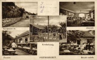 Budapest II. Pesthidegkút, Szerpentin út, Betyár csárda, étterem és terasz, belső (EK)