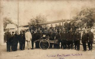 1930 Balatonfüred, Önkéntes Tűzoltói Testület csoportképe, group photo (b)
