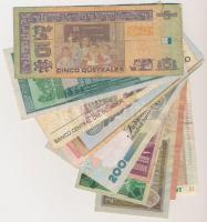 22db-os külföldi bankjegy tétel, közte Etiópia, Guatemala, Kenya, Kuvait, Nigéria, Pakisztán T:vegye...