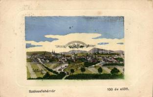Székesfehérvár 100 év előtt, kézzel színezett képeslap;kiadja Robitsek Sándor