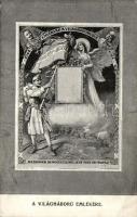 A világháború emlékére; Vilmos császár, Ferencz József császár, Viribus Unitis / Wilhelm II, Franz Joseph, WWI memorial card s: Földes (EB)