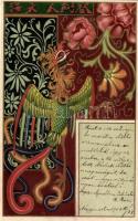Chinese litho Art Nouveau postcard; Serie 969. China Malerei 6. Des. K & B. D. (Rb)