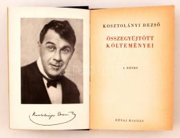 Kosztolányi Dezső összegyűjtött költeményei. 1907-1935. Második kiadás. Bp. 1936. Révai. 1 t. Kiadói...