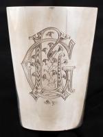 Ezüst(Ag) emlékpohár, "Die Mohrenbrüder Ihrem Lieben Präsidenten zu seinem 50-ten Geburtstage 1...