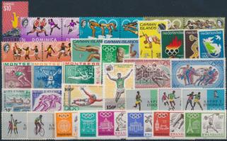 Olympics 1968 10 countries, 10 sets, Olimpia 1968 motívum tétel 10 klf ország, 10 klf sor, közte párok