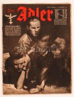 1944 Der Adler, német nyelvű repülős magazin, érdekes, aktuális háborús-katonai hírekkel, képekkel