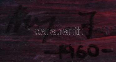 Olvashatatlan jelzéssel: Alakok. Olaj, farost, 44×35 cm