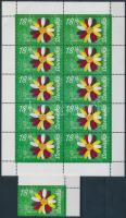 Europa CEPT; Flower corner stamp + minisheet, Europa CEPT; Virág ívsarki bélyeg + kisív