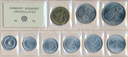 1973. 2f-10Ft 9db klf érmés forgalmi sor fóliatokban T:1