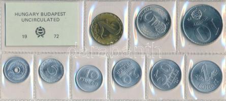 1972. 2f-10Ft 9db klf érmés forgalmi sor fóliatokban T:1