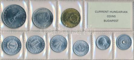 1972. 2f-10Ft 9db klf érmés forgalmi sor fóliatokban T:1
