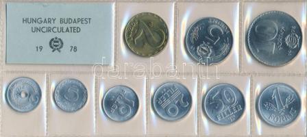 1978. 2f-10Ft 9db klf érmés forgalmi sor fóliatokban T:1