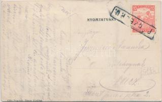 Pécel, Kossuth-szobor, leporellocard (benne vasútállomás, Erdey-nyaraló, Bárczy-villa, Peschek János...