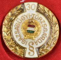 ~1960-1970. "Az Igazságügy Kiváló Dolgozója" zománcozott fém kitüntetés mellszalagon, mini...