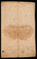 1788 3 Nemes székely egyezséglevele, magyar nyelvű kézirat, Farcád (Udvarhely vm.) Kissé viseltes állapotban, 38x23cm