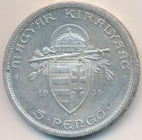 1938. 5P Ag "Szent István" T:2 
Adamo P8.1