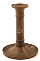 Biedermeier gyertyatartó, réz, m:13,5cm