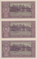 1945. 100P "BÜNTETÉS" szóban "N" felett lemezhiba (3x) közeli sorszámúak T:I,I-
