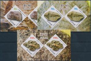 Prehistoric fossils imperf minisheet set Őskori leletek vágott kisívsor