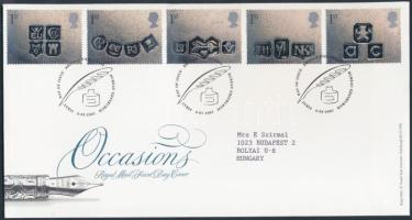 Greeting stamps set FDC Üdvözlőbélyegek sor FDC-n