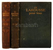 Claude Augé: Larousse pour tous. Nouveau Dictionnaire Encyclopedie. I.-II. Paris, 1905. Larousse. Félbőr kötésben, sok illusztrációval, jó állapotban / In Half leather binding in condition.