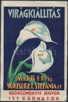 cca 1930 Virágkiállítás, Városliget, kis palkát, papír,kis szakadással, 27x18cm