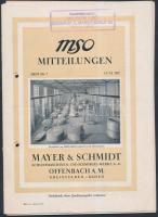 1927-29 MSO Mitteilungen, Mayer-Schmidt Schleifmaschinen- und Schmirgel- Werke A.-G., Német nyelvű nyomtatványok köszörű gépekről, 4db, pp.:8, 21x15cm